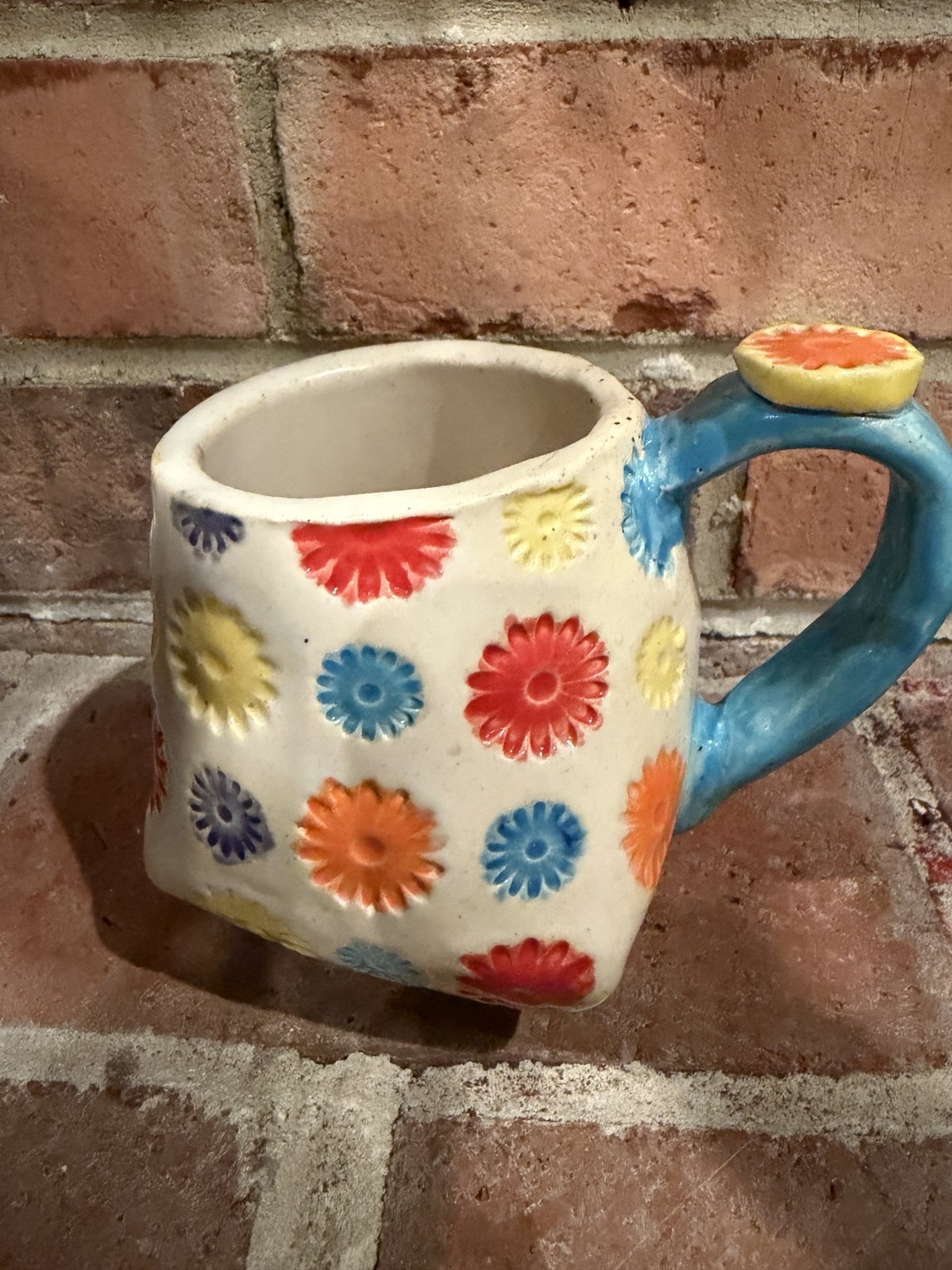Colorful floral mug