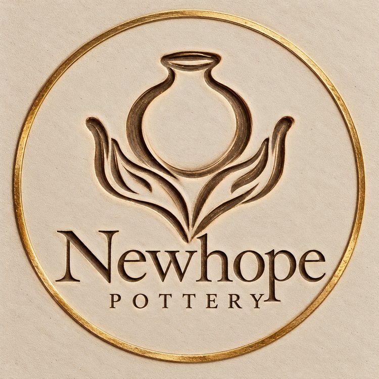 Newhope Pottery gold-circle logo